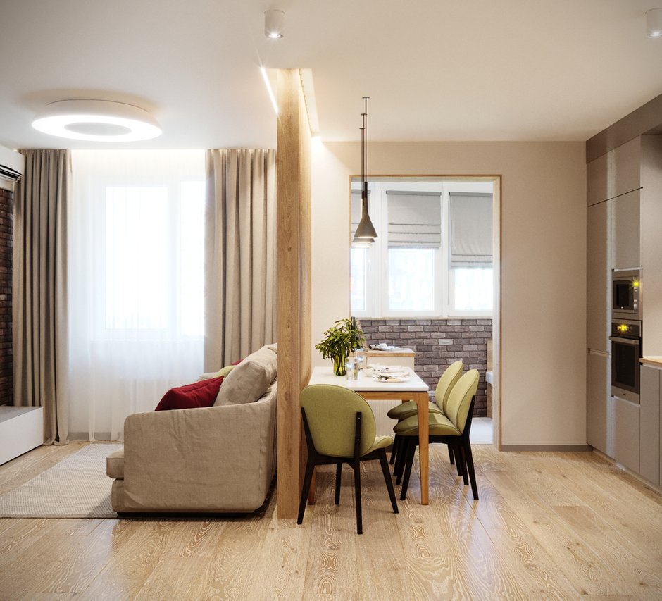 Фотография: Кухня и столовая в стиле Современный, Квартира, Проект недели, Санкт-Петербург, Монолитный дом, 1 комната, 40-60 метров, Владислав Седов, LINES – фото на INMYROOM