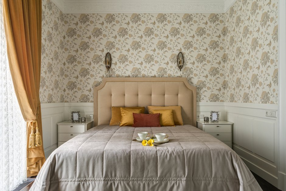 Фотография: Спальня в стиле Классический, Прованс и Кантри, Квартира, Проект недели, Марина Саркисян, Красногорск, Московская область, Монолитный дом, 3 комнаты, 60-90 метров, ЖК «Парк Рублево» – фото на INMYROOM