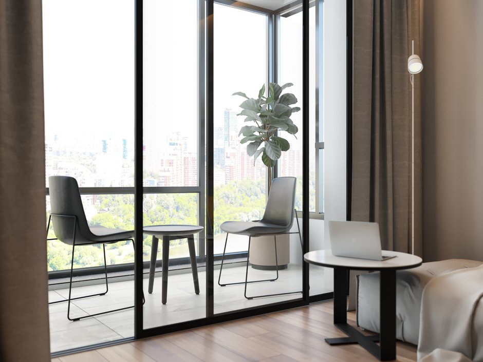 Фотография: Балкон в стиле Современный, Минимализм, Проект недели, ЖК Фили Град, новостройка, Quadro room – фото на INMYROOM