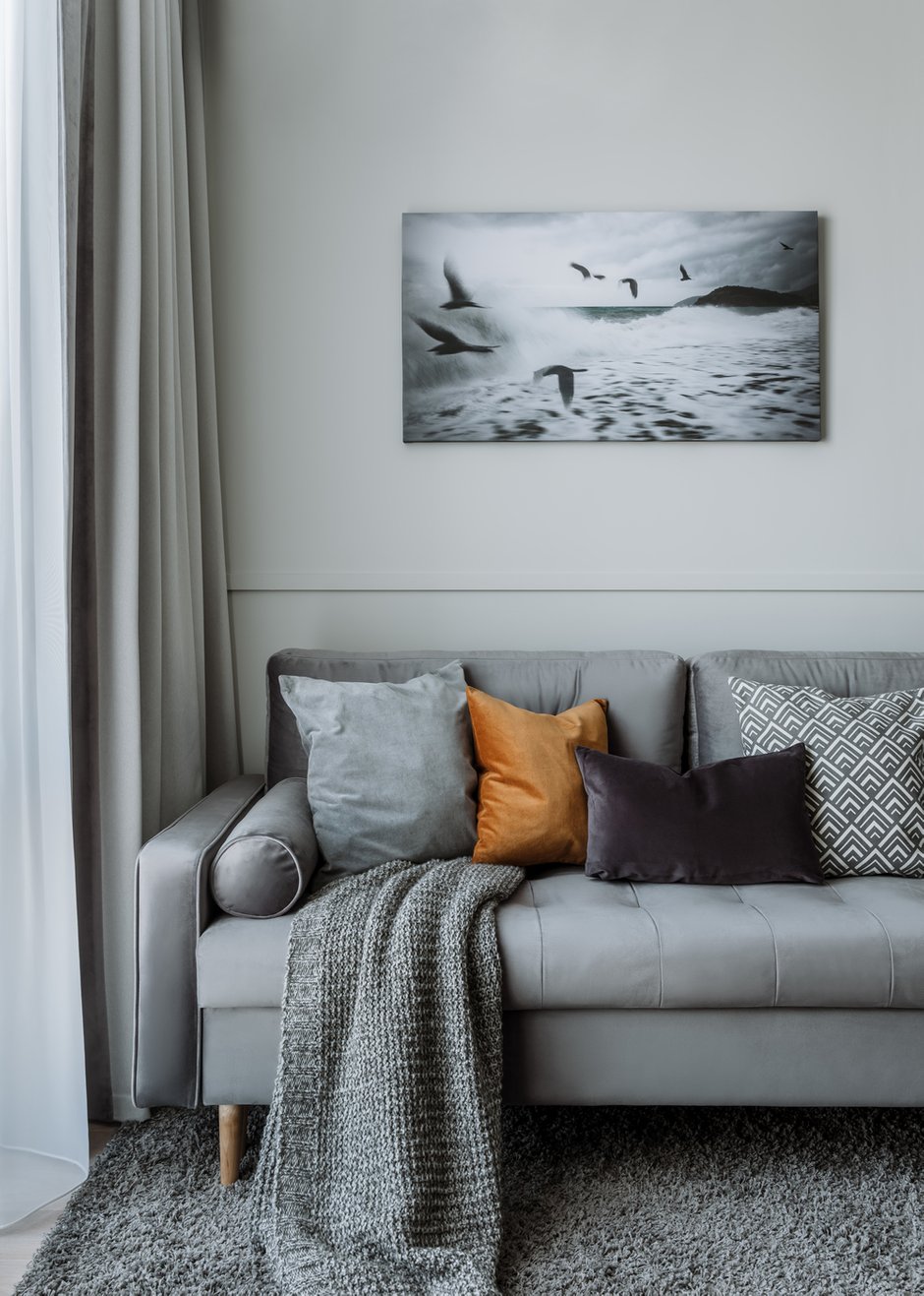 Фотография: Гостиная в стиле Современный, Квартира, Проект недели, Москва, 2 комнаты, 40-60 метров, Ксения Коновалова – фото на INMYROOM