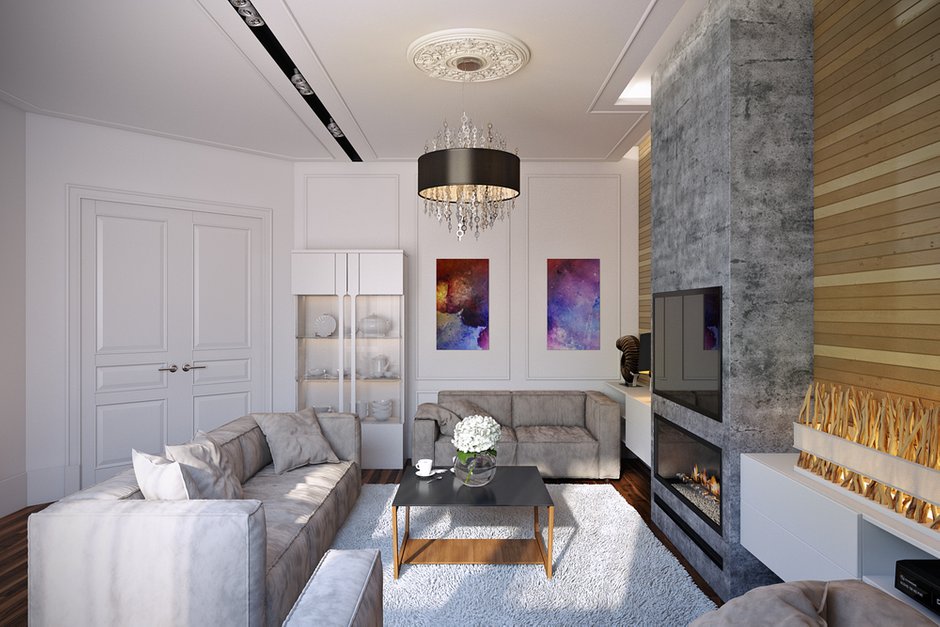 Фотография:  в стиле , Современный, Квартира, Проект недели, Сургут, 3 комнаты, Более 90 метров, Монолитно-кирпичный, Fisheye Studio – фото на INMYROOM