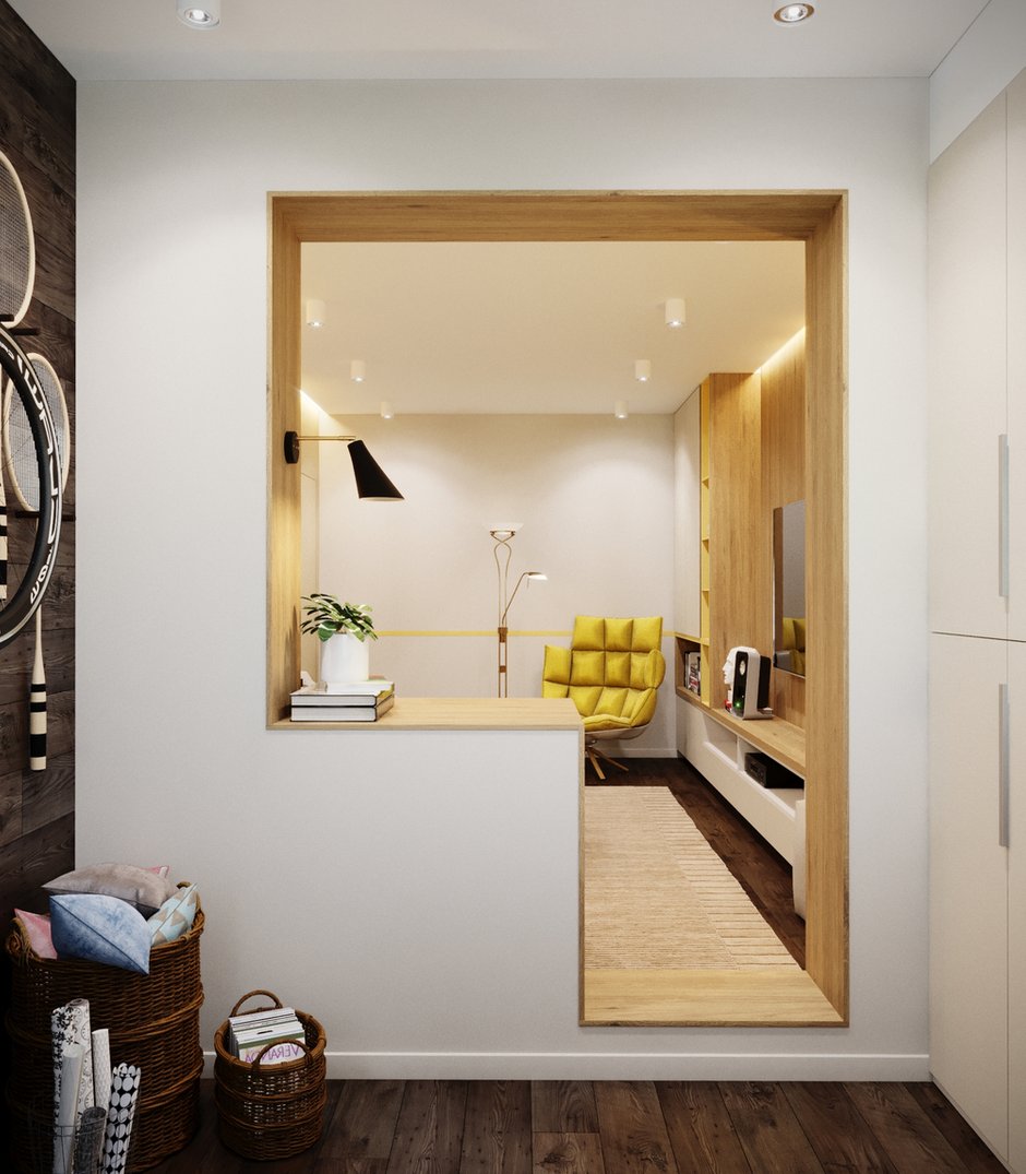 Фотография: Прихожая в стиле Эко, Современный, Квартира, Проект недели, Москва, Панельный дом, 3 комнаты, 60-90 метров, Владислав Седов, LINES – фото на INMYROOM