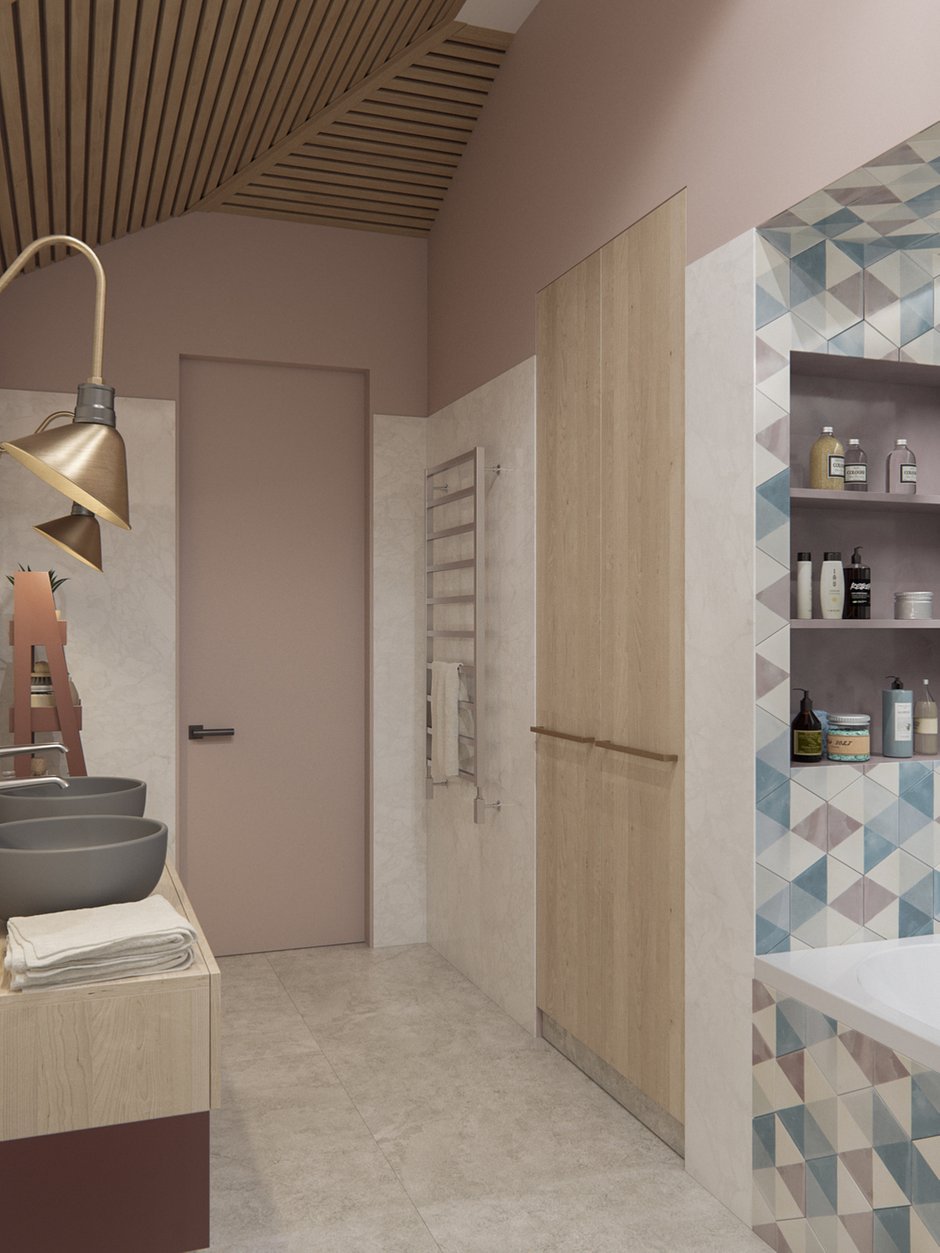 Фотография: Ванная в стиле Современный, Квартира, Проект недели, Москва, Айя Лисова, Монолитный дом, 4 и больше, Более 90 метров, ЖК «Рассвет», Aiya Design – фото на INMYROOM