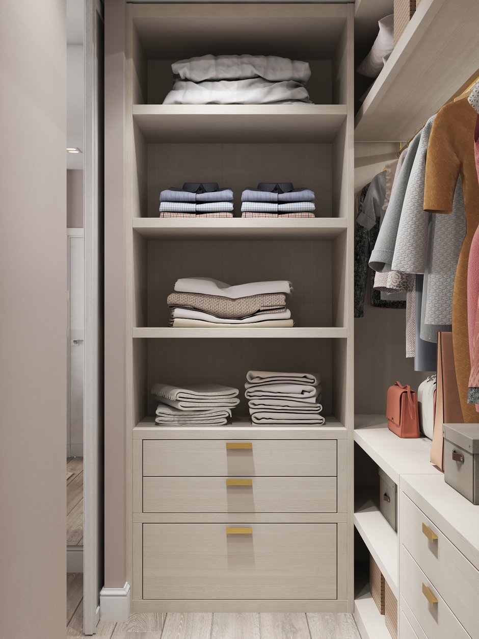 Фотография: Гардеробная в стиле Современный, Квартира, Проект недели, Санкт-Петербург, 2 комнаты, 40-60 метров, Анастасия Шумова – фото на INMYROOM