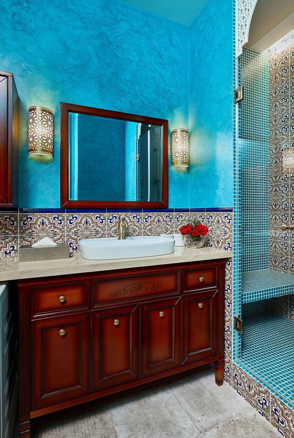 Фотография: Ванная в стиле Восточный, Эклектика, Квартира, Проект недели, Москва, 4 и больше, Более 90 метров, Бюро IVA – фото на INMYROOM
