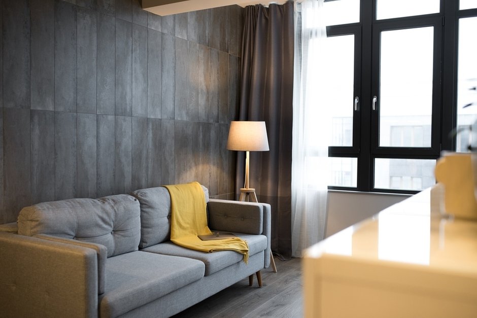 Фотография: Гостиная в стиле Современный, Минимализм, Квартира, Проект недели, Санкт-Петербург, 2 комнаты, 40-60 метров, Ольга Артемова – фото на INMYROOM