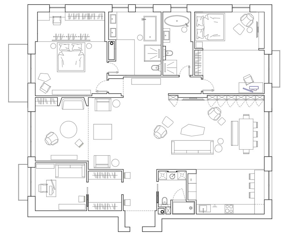 План с расстановкой мебели