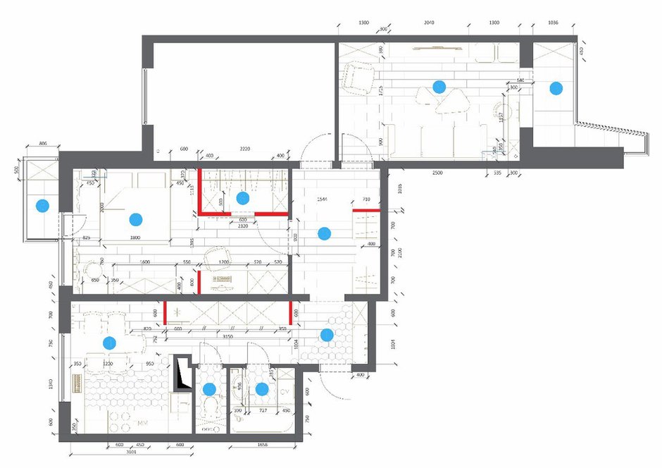 Фотография: Планировки в стиле , Современный, Квартира, Проект недели, Москва, Эко, Панельный дом, 3 комнаты, 60-90 метров, Владислав Седов, LINES – фото на INMYROOM
