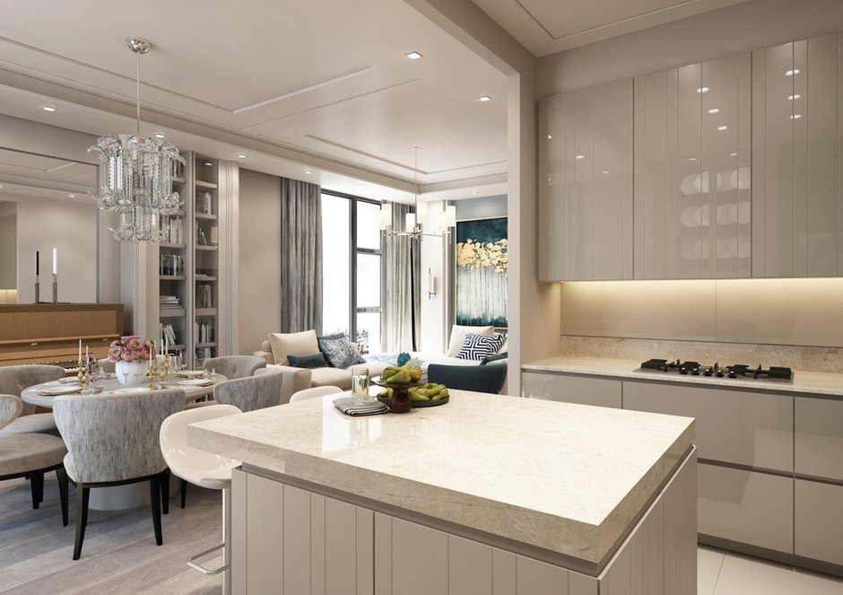 Фотография: Кухня и столовая в стиле Классический, Современный, Квартира, Проект недели, Москва, Beindesign, ЖК «Резиденция Монэ» – фото на INMYROOM