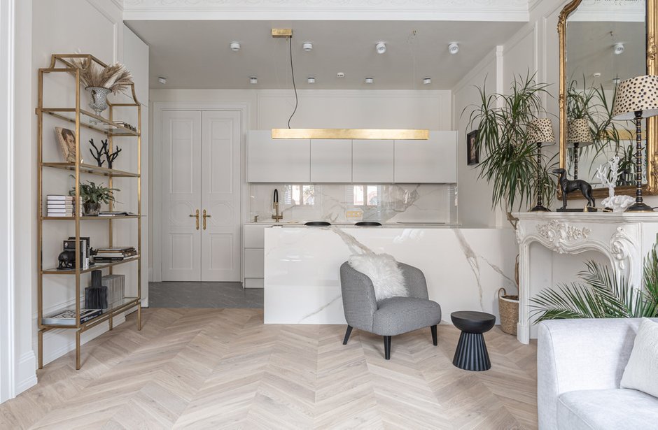 Фотография:  в стиле , Классический, Современный, Квартира, Проект дня, Кирпичный дом, 2 комнаты, 60-90 метров, Оксана Пастернак – фото на INMYROOM