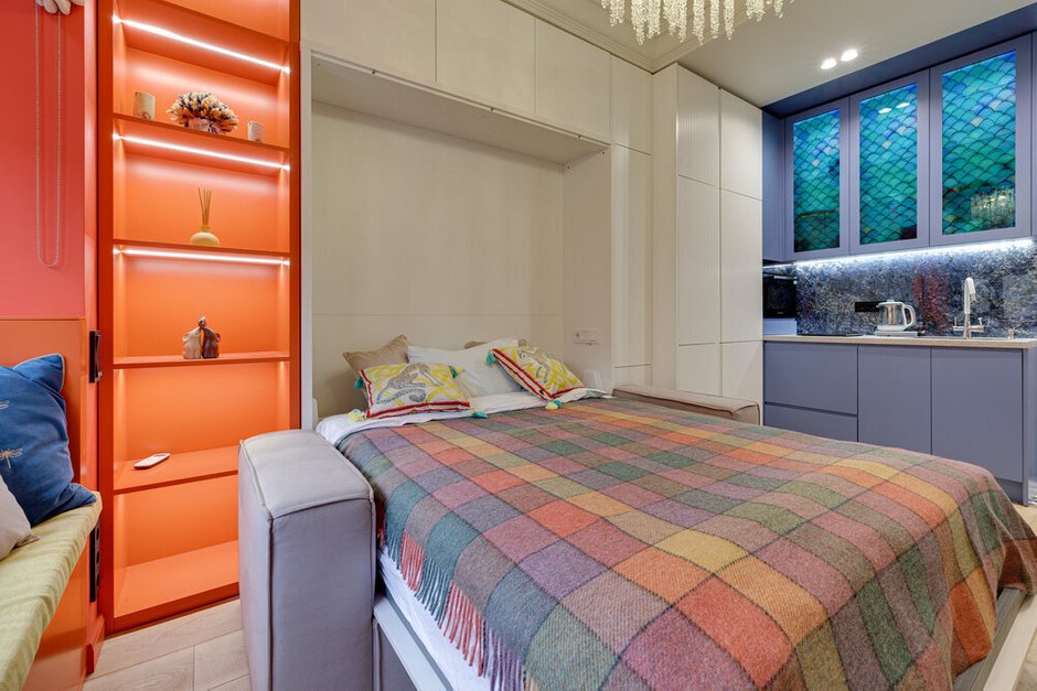 Фотография:  в стиле , Интерьер комнат, Интерьерный стиль, Дизайн интерьера, Системы хранения, интерьер спальни, хранение, система хранения в интерьере, система хранения в малогабаритке, как организовать хранение в спальне, LIFESTYLE, хранение в спальне, идеи хранения в спальне, хранение в спальне без шкафа, хранение без шкафа, без шкафа – фото на INMYROOM