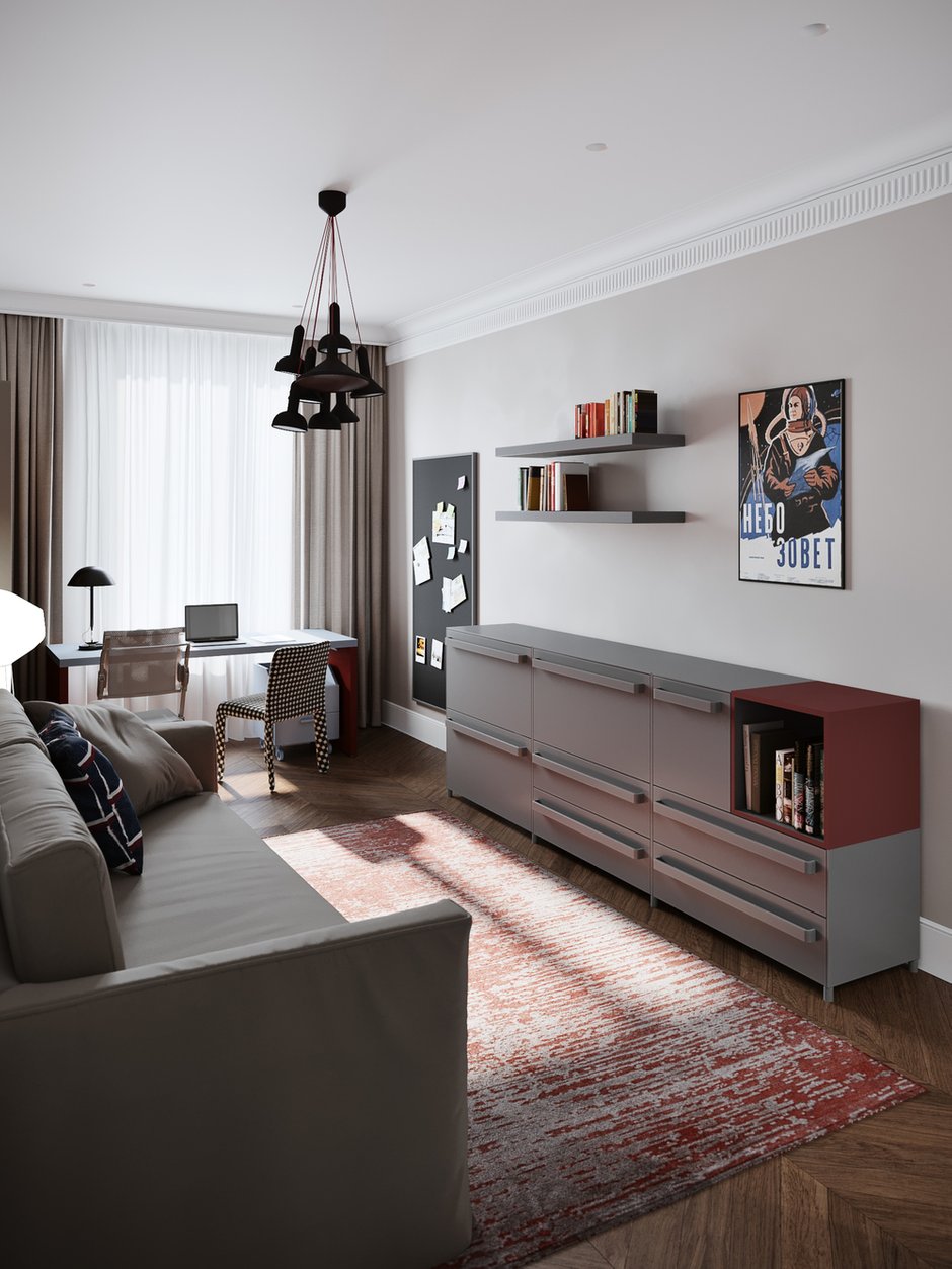 Фотография: Детская в стиле Современный, Квартира, Проект дня, Москва, Айя Лисова, 4 и больше, Более 90 метров, Эксклюзивные проекты, Aiya Design – фото на INMYROOM