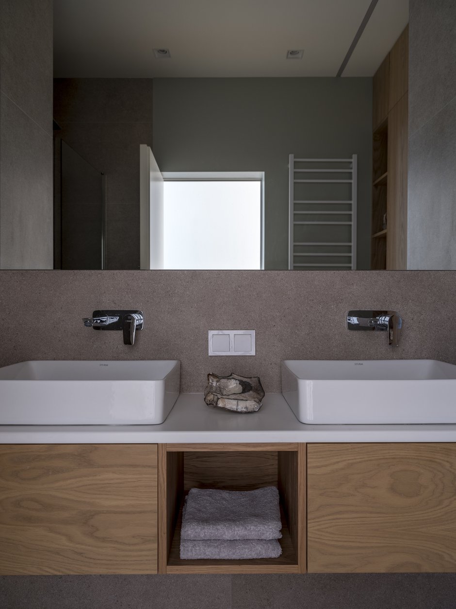 Фотография: Ванная в стиле Современный, Скандинавский, Квартира, Проект недели, Москва, Алексей Иванов, Павел Герасимов, Geometrium, Монолитный дом, 4 и больше, Более 90 метров – фото на INMYROOM