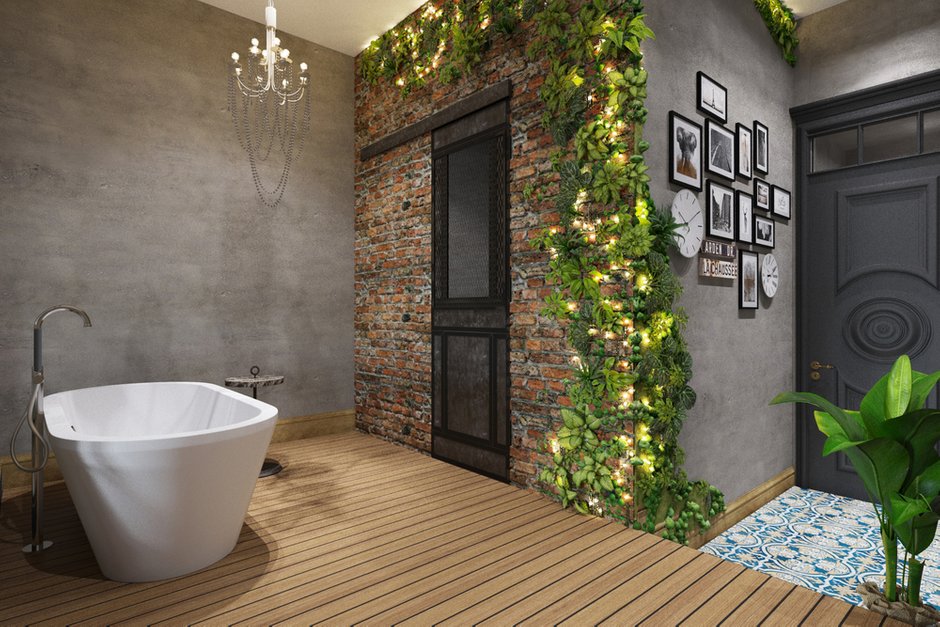 Фотография: Ванная в стиле Лофт, Квартира, Проект недели, Москва, Светлана Гаврилова, 3 комнаты, Более 90 метров – фото на INMYROOM