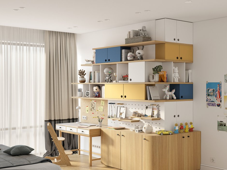 Фотография: Детская в стиле Современный, Квартира, Проект дня, Москва, 4 и больше, Более 90 метров, ЖК «ILove» – фото на INMYROOM
