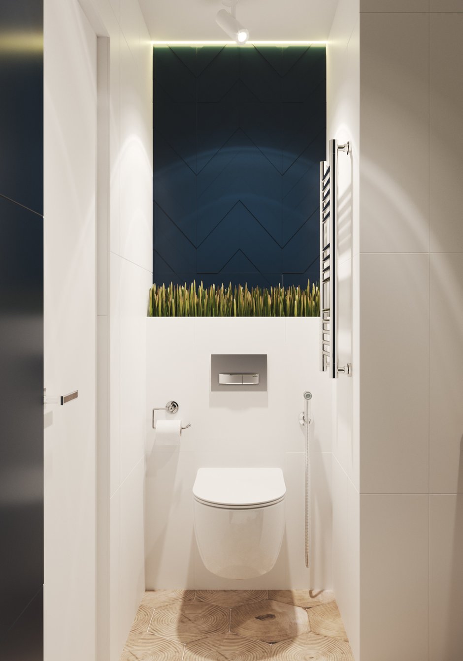 Фотография: Ванная в стиле Современный, Квартира, Проект недели, Москва, Юлия Чернова, Кирпичный дом, 3 комнаты, 60-90 метров – фото на INMYROOM