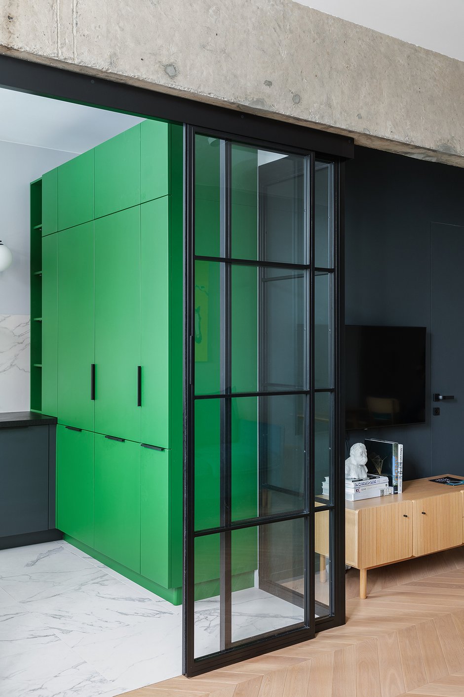 Фотография:  в стиле , Современный, Квартира, Проект недели, Москва, 3 комнаты, 60-90 метров, V12 Architects – фото на INMYROOM