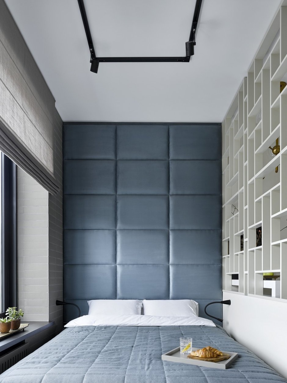 Фотография: Спальня в стиле Современный, Малогабаритная квартира, Квартира, Студия, Проект недели, Москва, до 40 метров, Оксана Станиславова, Алена Дзуцева – фото на INMYROOM