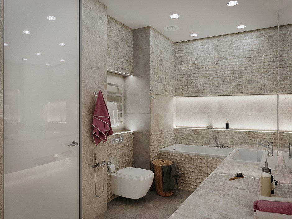 Фотография: Ванная в стиле Современный, Лофт, Квартира, Проект недели, Екатеринбург, новостройка, Юлия Калеми, Более 90 метров – фото на INMYROOM