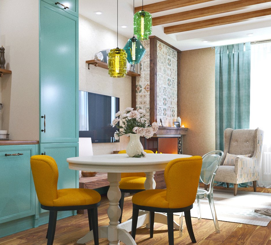 Фотография: Кухня и столовая в стиле Прованс и Кантри, Дом, Проект недели, Дом и дача, Новосибирск, Таунхаус, Кирпичный дом, 4 и больше, 60-90 метров, Полина Степанова – фото на INMYROOM