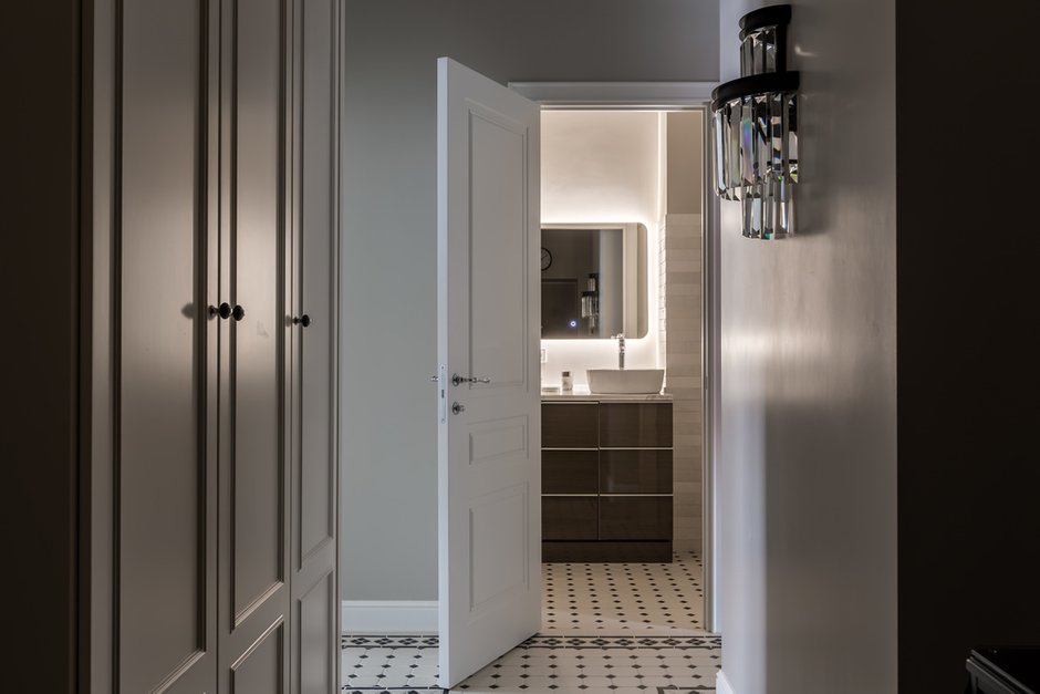 Фотография: Прихожая в стиле Современный, Классический, Квартира, Проект недели, Москва, 2 комнаты, 60-90 метров, Muzahouse – фото на INMYROOM