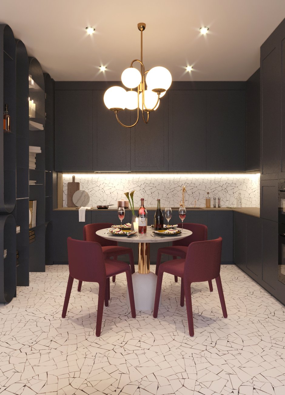 Фотография: Кухня и столовая в стиле Современный, Квартира, Исландия, Проект недели, Москва, 3 комнаты, 60-90 метров – фото на INMYROOM