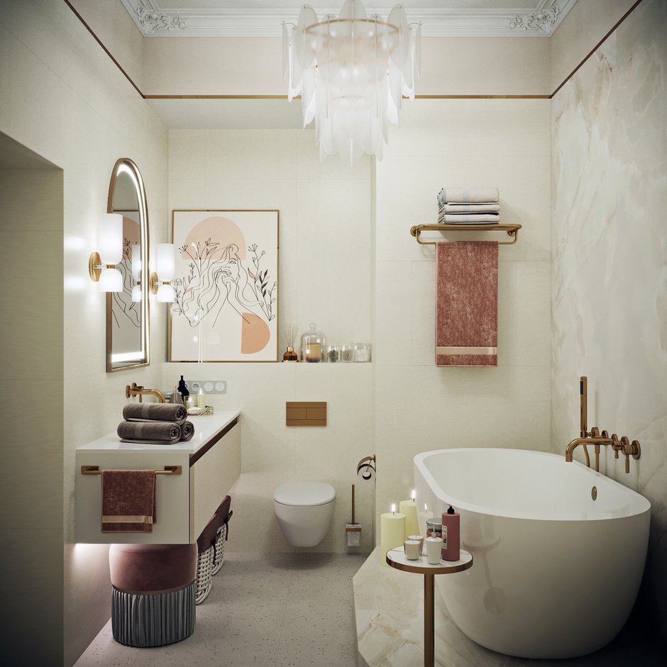 Фотография: Ванная в стиле Современный, Эклектика, Квартира, Проект недели, Минск, 4 и больше, Более 90 метров, Наталья Добродеева – фото на INMYROOM