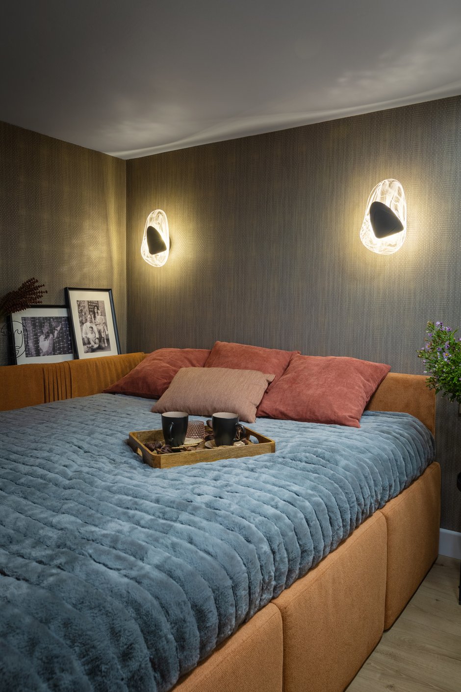 Фотография: Спальня в стиле Современный, Квартира, Проект недели, Красногорск, 3 комнаты, 40-60 метров, Анастасия Бондарева – фото на INMYROOM