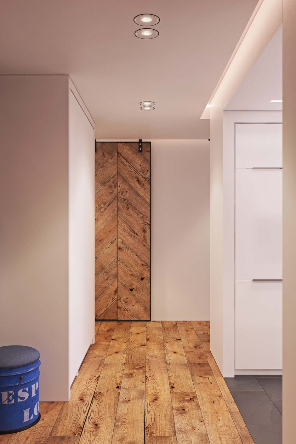 Фотография: Прихожая в стиле Лофт, Квартира, Проект недели, Одинцово, Geometrium, Московская область, Монолитный дом, 2 комнаты, 60-90 метров – фото на INMYROOM