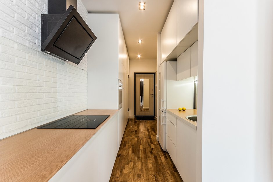 Фотография: Кухня и столовая в стиле Скандинавский, Современный, Квартира, Студия, Проект недели, до 40 метров, Маргарита Фомина, Люберецкий район – фото на INMYROOM