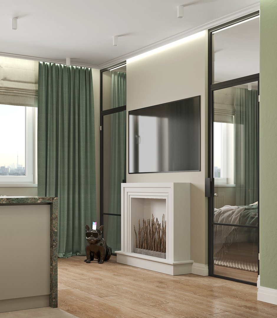 Фотография: Гостиная в стиле Современный, Квартира, Проект недели, Москва, 2 комнаты, 40-60 метров, SKStudio – фото на INMYROOM