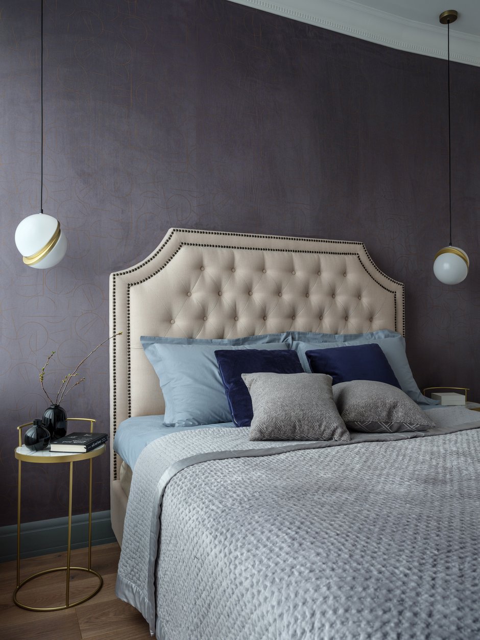 Фотография: Спальня в стиле Современный, Квартира, Проект недели, Москва, Монолитный дом, 2 комнаты, 40-60 метров, 60-90 метров, Клавдия Лученко – фото на INMYROOM