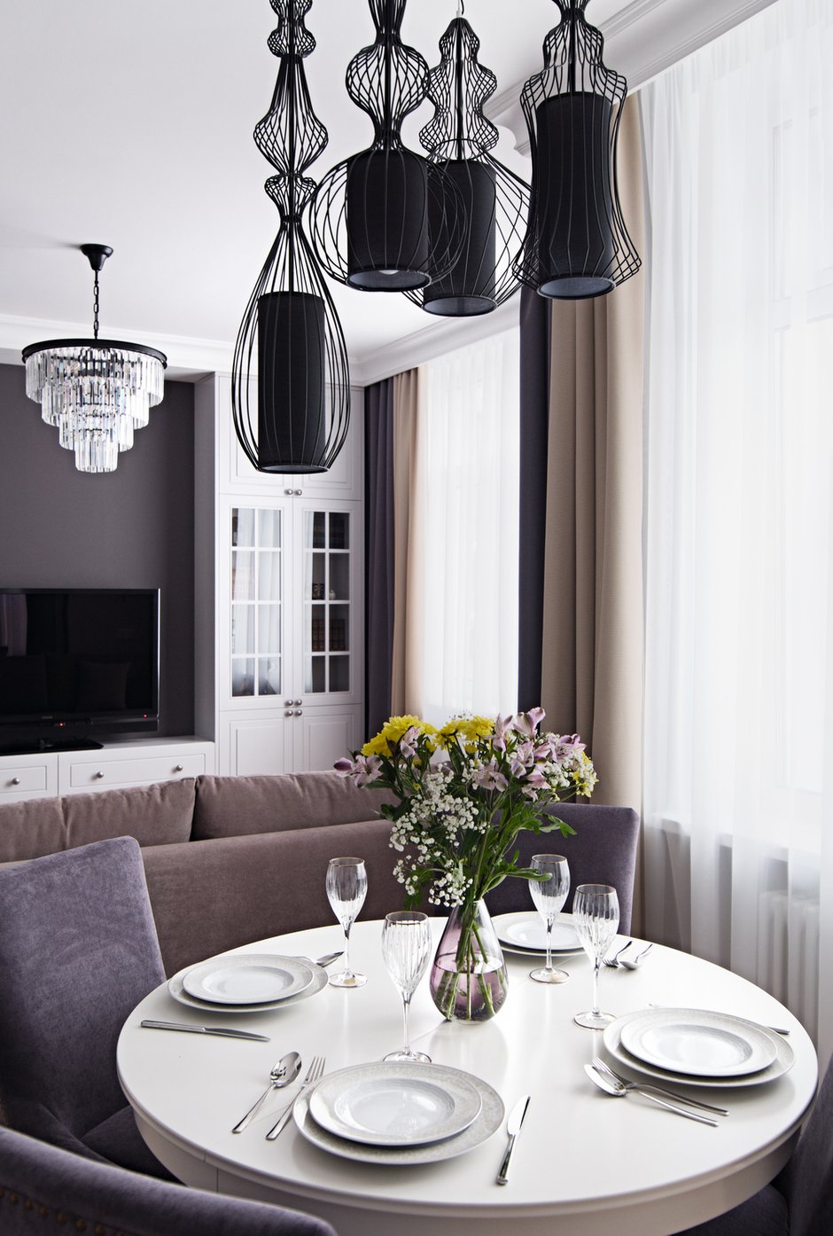 Фотография: Гостиная в стиле Современный, Квартира, Студия, Проект недели, Санкт-Петербург, Даниил Щепанович, Анна Щепанович, Cubiq Studio, 40-60 метров – фото на INMYROOM