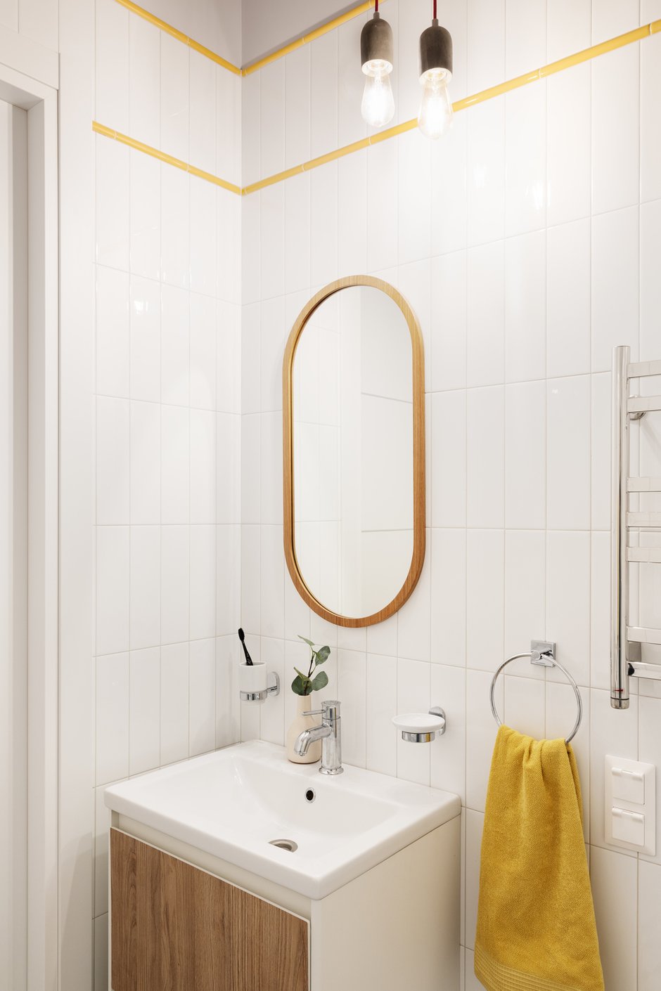 Фотография: Ванная в стиле Современный, Квартира, Проект недели, Москва, 1 комната, до 40 метров, Ольга Танцурина – фото на INMYROOM