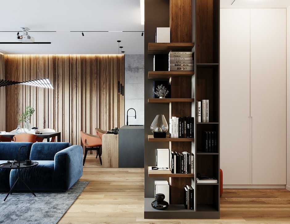 Фотография: Гостиная в стиле Лофт, Современный, Квартира, Проект недели, Москва, 4 и больше, Более 90 метров, Студия 20:18 – фото на INMYROOM