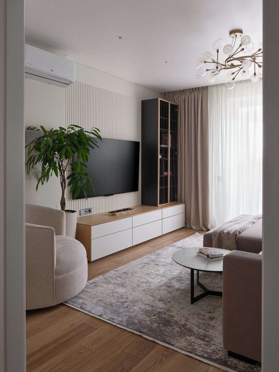 Фото: Стильная, Модерн, Квартира, Проект дня, Панельный дом, 2 комнаты, 60-90 метров, Челябинская область, Влада Николаева – фото на INMYROOM