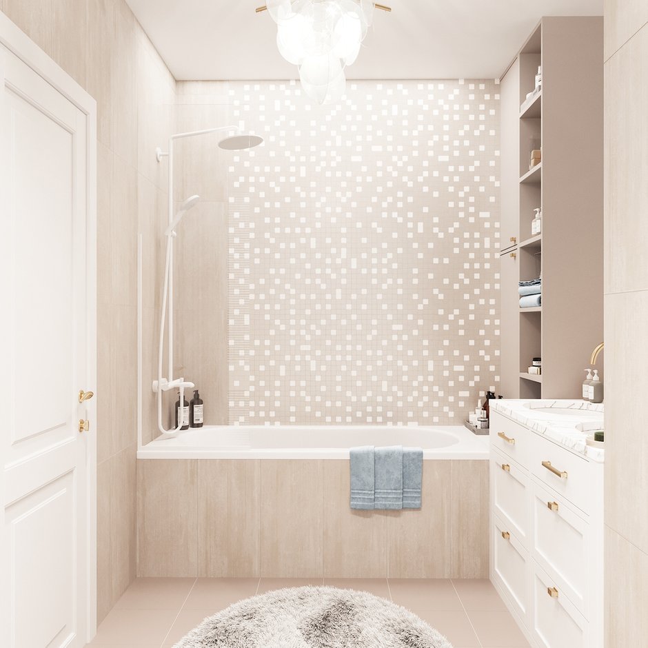 Фотография: Ванная в стиле Современный, Квартира, Проект недели, Санкт-Петербург, Елена Иванова, 3 комнаты, Более 90 метров – фото на INMYROOM