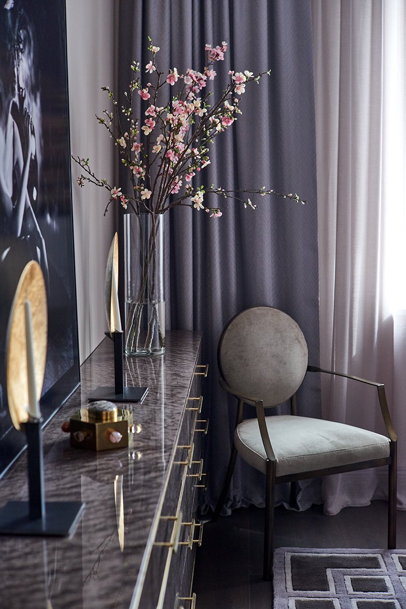 Фотография: Спальня в стиле Классический, Современный, Квартира, Проект недели, Москва, Женя Жданова, Монолитный дом, 3 комнаты, Более 90 метров, ЖК «Мосфильмовский», #эксклюзивныепроекты – фото на INMYROOM