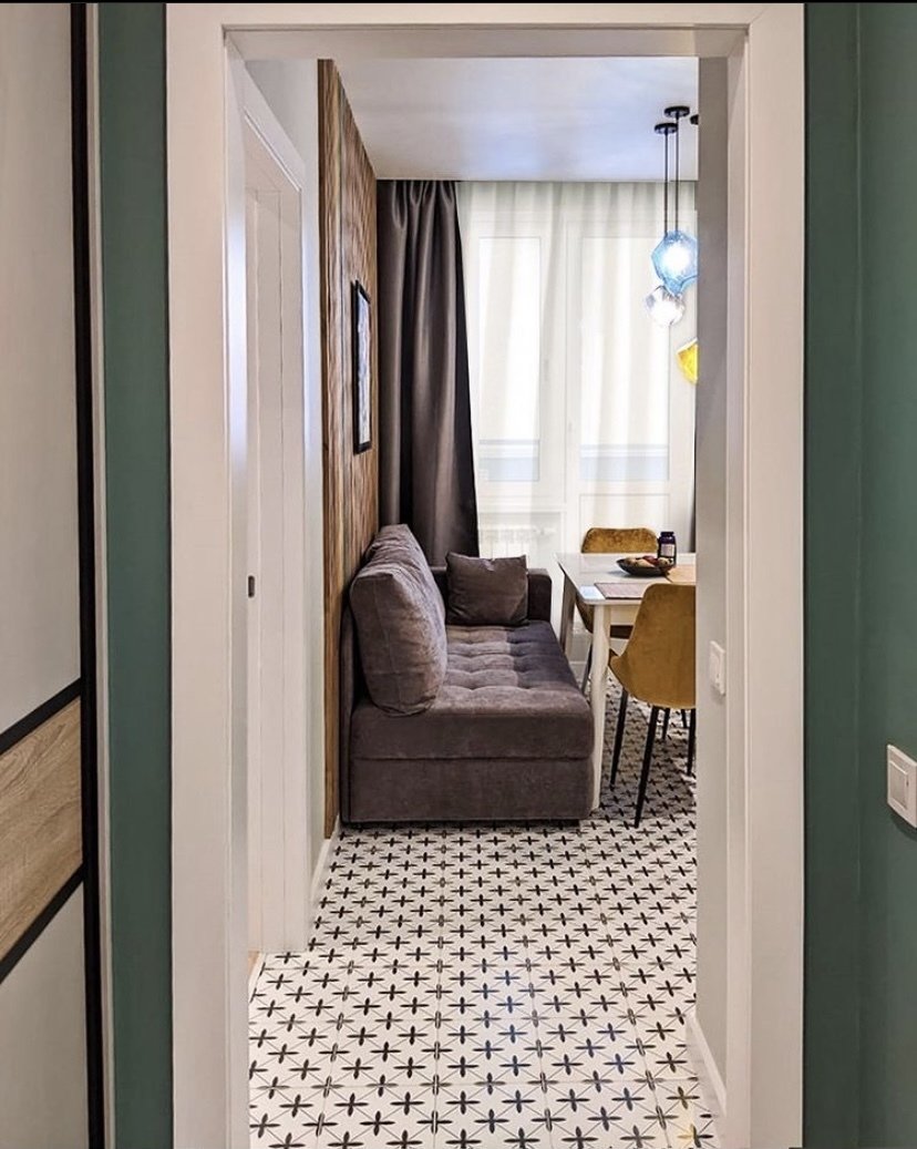 Фотография: Кухня и столовая в стиле Современный, Квартира, Проект недели, Москва, 1 комната, до 40 метров, Мария Ничипоренко, Сбербанк, домклик, Сбер, СберСтрахование – фото на INMYROOM