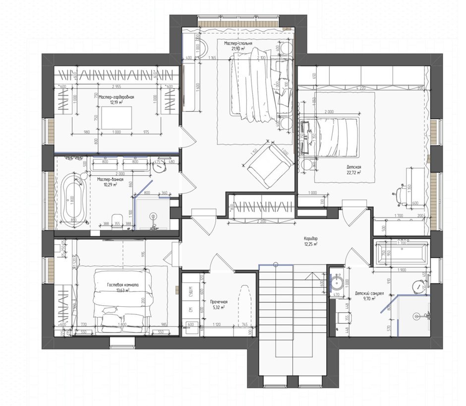Фотография:  в стиле , Дом, Проект дня, Дом и дача, Московская область, 4 и больше, Более 90 метров, минимализм с элементами современного дизайна, Ксения Котельникова – фото на INMYROOM