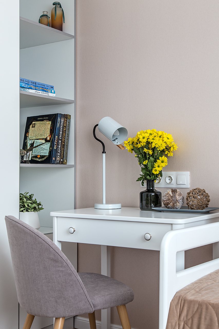 Фотография: Детская в стиле Современный, Скандинавский, Квартира, Проект недели, Москва, Панельный дом, 2 комнаты, 40-60 метров, Елена Карасаева – фото на INMYROOM