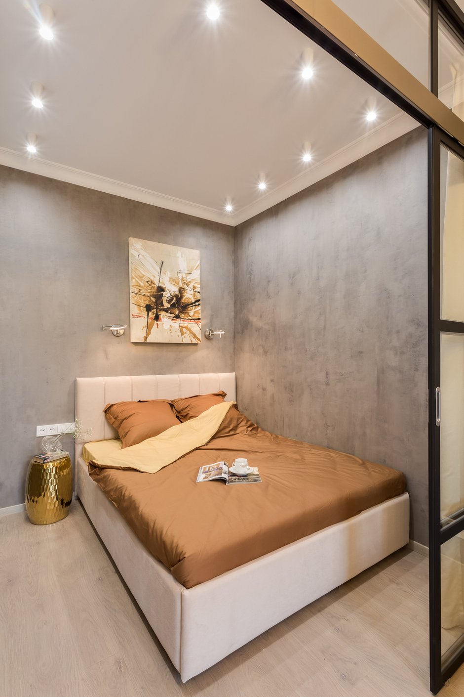 Фотография: Спальня в стиле Лофт, Квартира, Проект дня, Химки, Вера Николаенко, Монолитный дом, 1 комната, 40-60 метров, ЖК «Мишино» – фото на INMYROOM