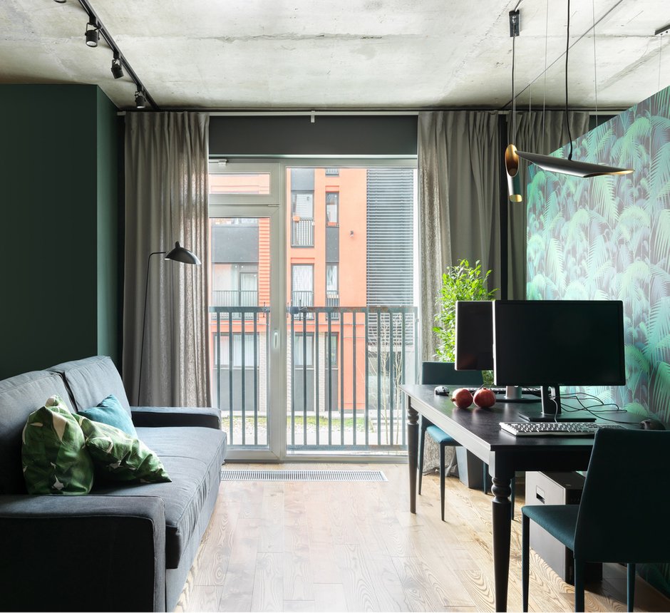 Фотография: Гостиная в стиле Современный, Квартира, Проект дня, Московская область, Монолитный дом, 2 комнаты, 40-60 метров, ЖК «Голландский квартал», Дмитрий Коротецкий, Виктория Коротецкая – фото на INMYROOM