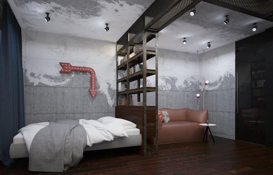 Фотография: Спальня в стиле Лофт, Проект недели, П-3М, GM-Interior – фото на INMYROOM