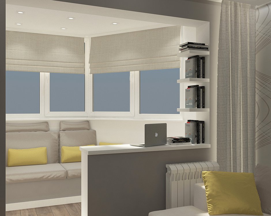 Фотография:  в стиле , Современный, Квартира, Планировки, Axo Light, BoConcept, HOFF, Мебель и свет, Белый, Проект недели, Зеленый, Бежевый, Dulux, Желтый, Серый, Бирюзовый, SLV, ИКЕА, Подмосковье, KARTELL, Atlas Concorde, Villeroy & Boch, Roca, Cosmorelax, Borastapeter, Slamp, гардеробная в спальне, Belfloor Provence, Roben Oslo, трешка в стиле контемпорари, кабинет в лоджии – фото на INMYROOM