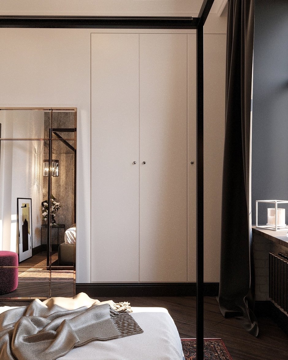 Фотография: Спальня в стиле Эклектика, Квартира, Проект дня, Москва, Сталинка, 3 комнаты, 40-60 метров, 60-90 метров, IN MY BOX, Анна Показаньева – фото на INMYROOM