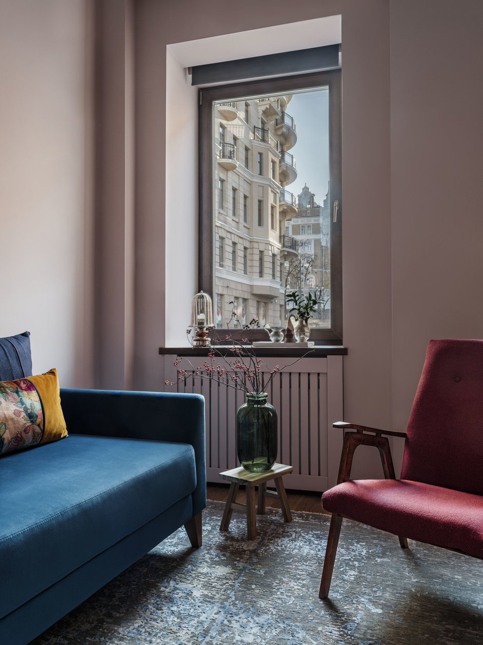 Фотография: Гостиная в стиле Современный, Эклектика, Квартира, Проект недели, Москва, 2 комнаты, 40-60 метров, Cazabella, Лилия Голуб – фото на INMYROOM