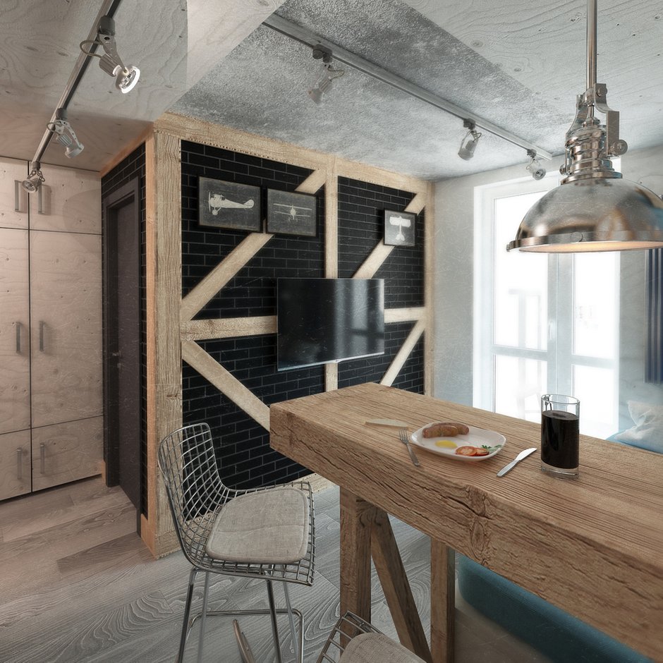 Фотография: Гостиная в стиле Лофт, Квартира, Дома и квартиры, IKEA, Проект недели, Cosmorelax – фото на INMYROOM