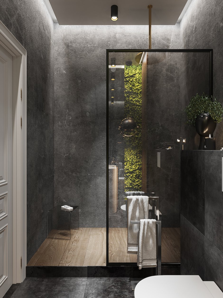 Фотография: Ванная в стиле Современный, Квартира, Проект недели, Санкт-Петербург, 4 и больше, Более 90 метров, Монолитно-кирпичный, Яна Грошева, Диана Бганова, ПРЕМИЯ INMYROOM – фото на INMYROOM