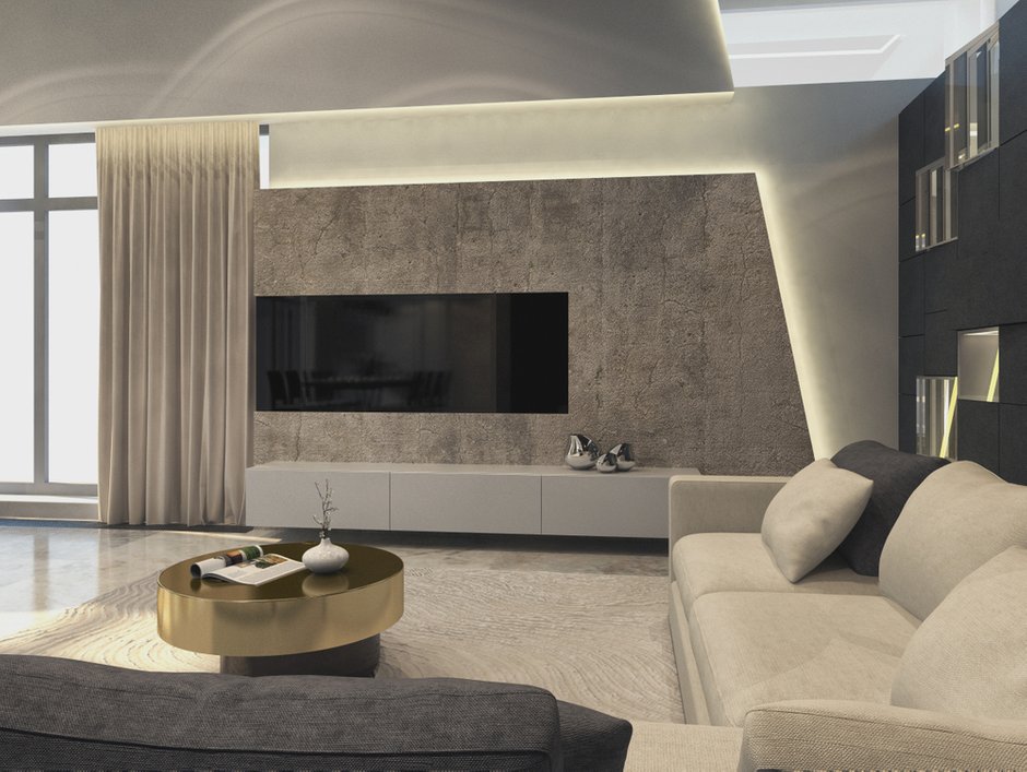 Фотография:  в стиле , Современный, Дом, Россия, Fabbian, Moooi, Vitra, Минимализм, Проект недели, Бежевый, Серый, Коричневый, Дом и дача, FLOS, FLOU, Vibia, Poliform, Antonio Lupi, Новая Москва, Molteni, Barbie, поселок Подмосковные вечера, Шамсундин Керимов, Petra, Buzzi & Buzzi, Kuperrsbusch, Santa D'Agostino, Handsgrohe, Vileroy & Boch – фото на INMYROOM